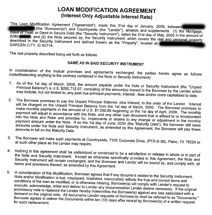 DIY Loan Modification Idaho Real Estate